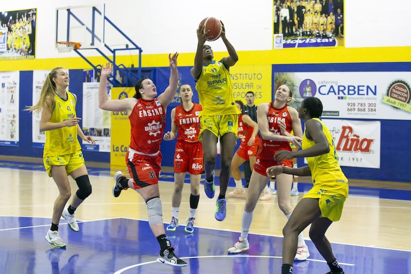 LF Endesa - EL SPAR Gran Canaria cimentó su séptimo triunfo, ante el Durán Maquinaria Ensino Lugo, en un juego colectivo, trepidante e inteligente (73-61) (LF Endesa - EL SPAR Gran Canaria cimentó su séptim)