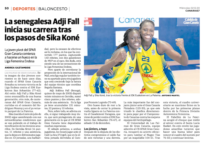 Comunicación// Sika Koné y Adji Fall, en la edición de CANARIAS7 (Sika y Adji)