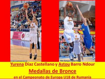 Yurena Díaz y Astou Ndour llevan a España U20 a la siguiente fase (2011 YURENA Y ASTOU BRONCE CON LA U18)